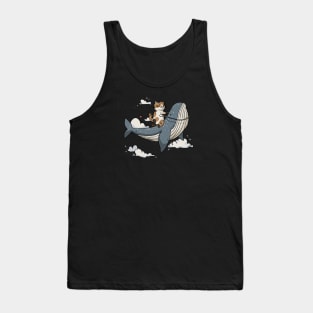 Flying on a whale Tank Top
